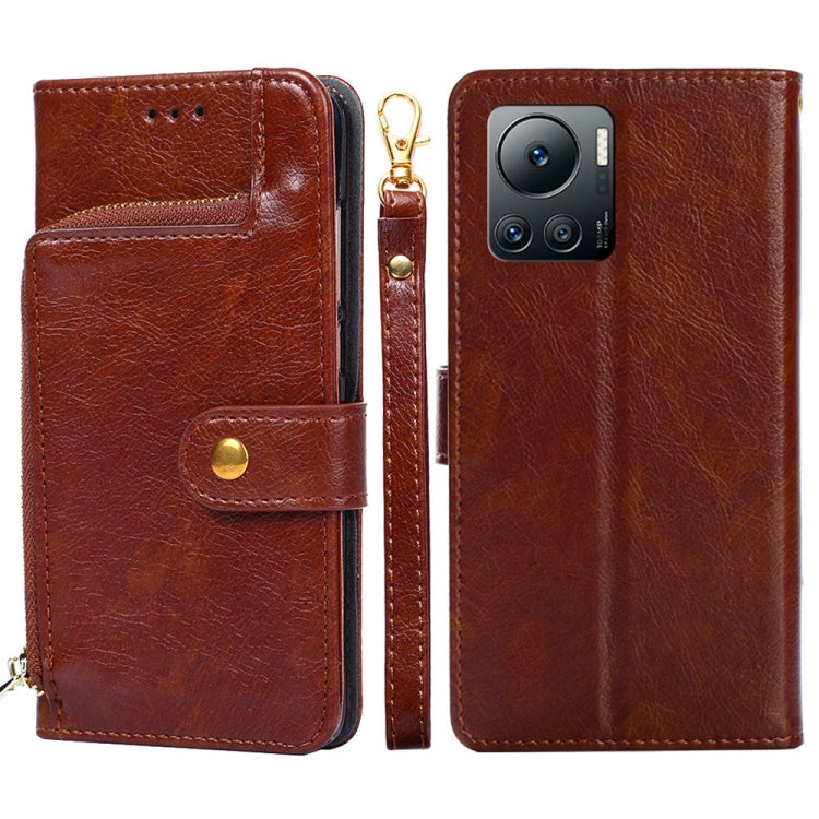 For Infinix Note 12 VIP Zipper Bag Leather Phone Case