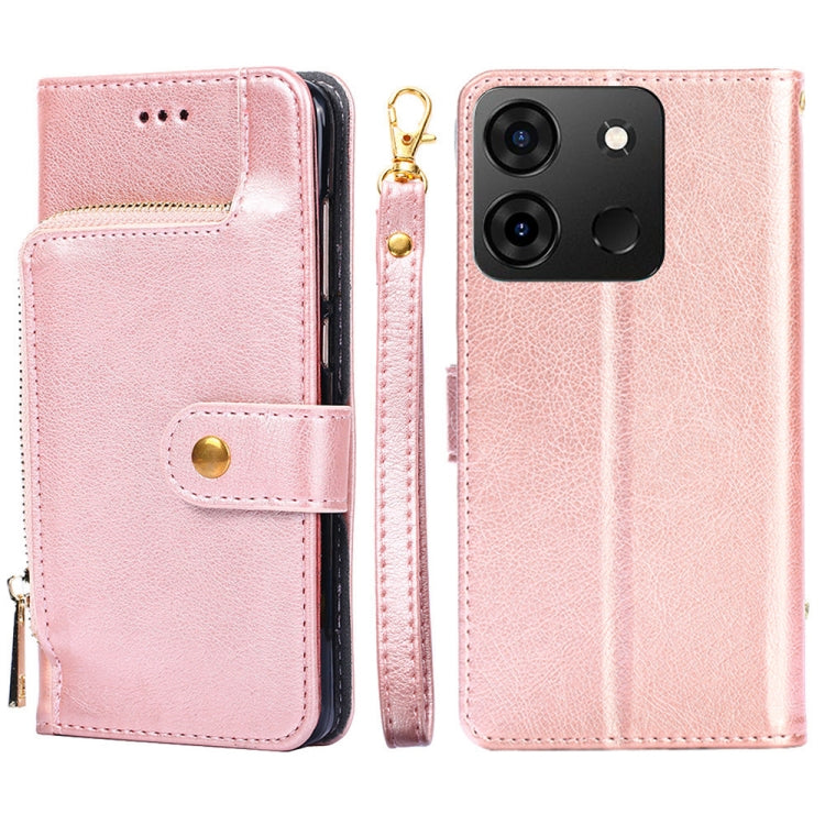 For Infinix Smart 7 Zipper Bag Leather Phone Case