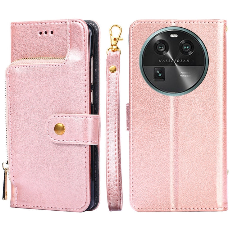 For OPPO Find X6 5G Zipper Bag Leather Phone Case