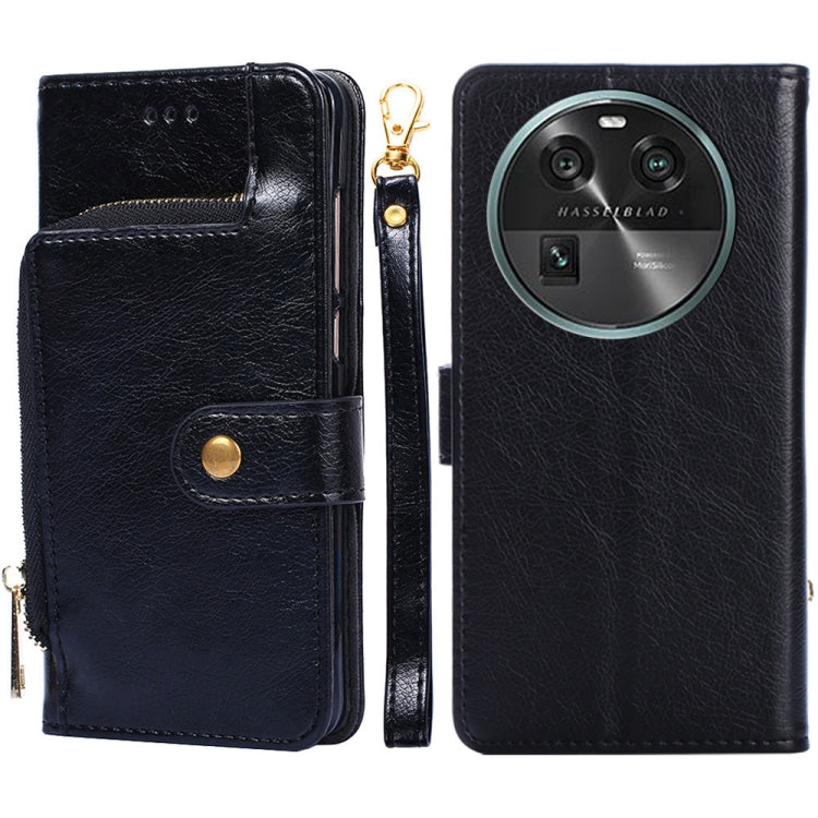 For OPPO Find X6 5G Zipper Bag Leather Phone Case