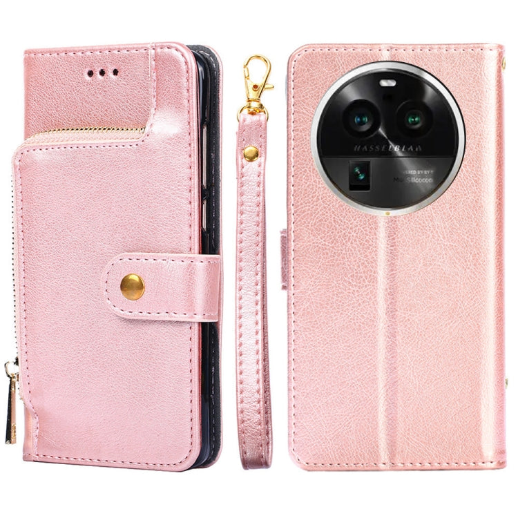For OPPO Find X6 Pro 5G Zipper Bag Leather Phone Case