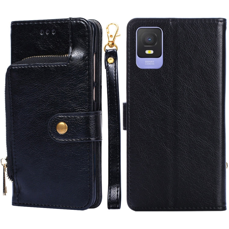 For TCL 403 Zipper Bag Leather Phone Case