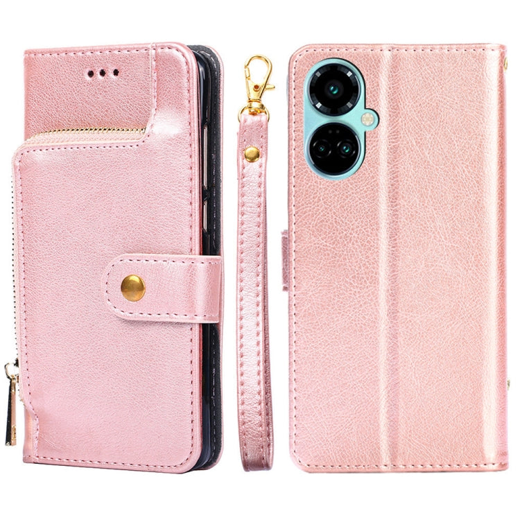 For Tecno Camon 19 / 19 Pro Zipper Bag Leather Phone Case