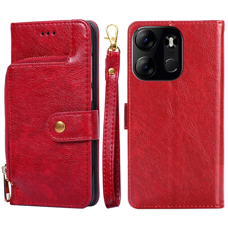 For Tecno Spark Go 2023 Zipper Bag Leather Phone Case