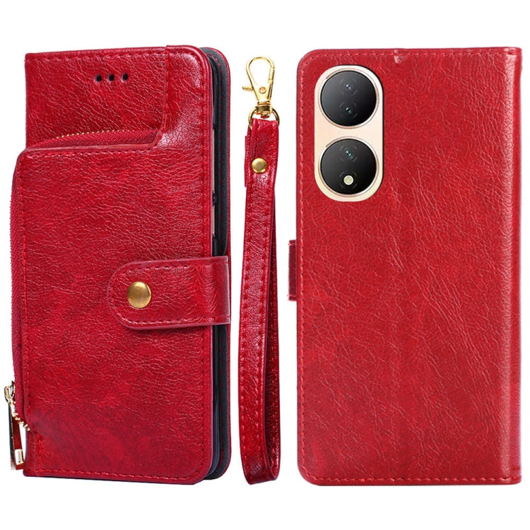 For vivo Y100 5G Zipper Bag Leather Phone Case