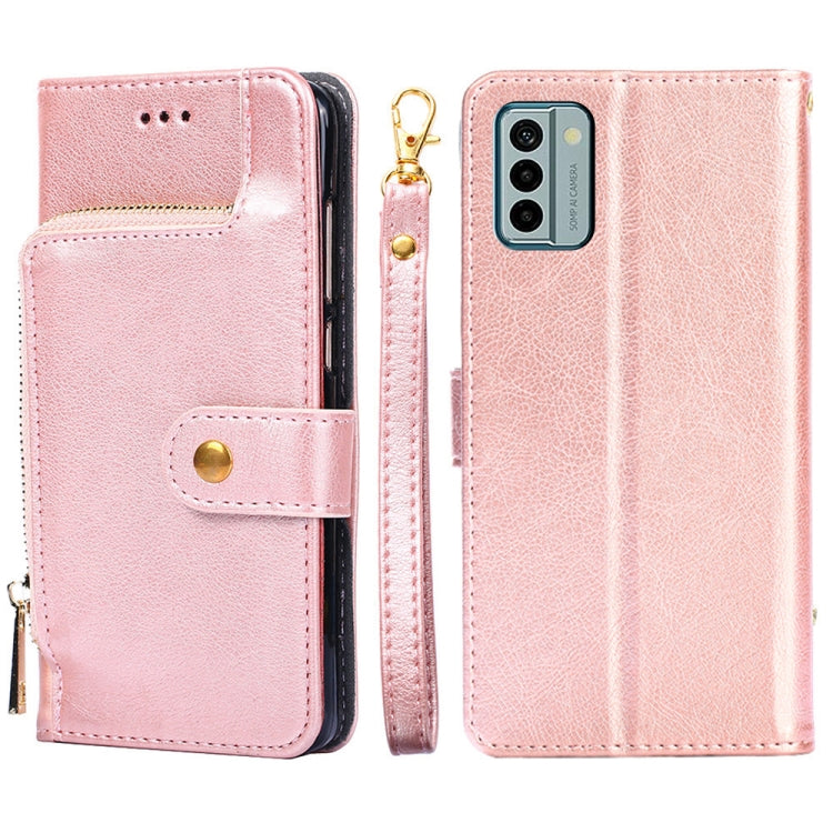 For Nokia G22 Zipper Bag Leather Phone Case