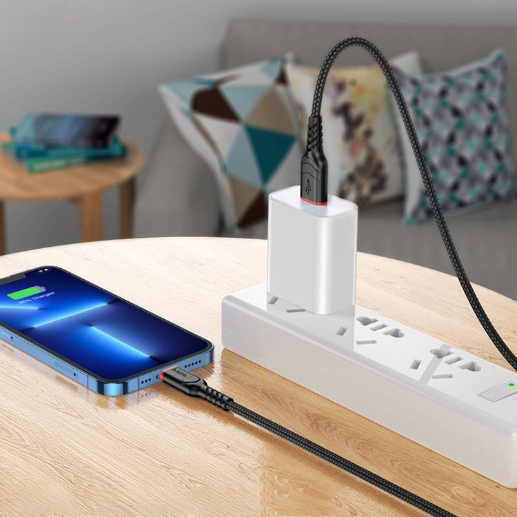 hoco X59 Victory 2.4A USB to 8 Pin Charging Data Dable, Length:2m