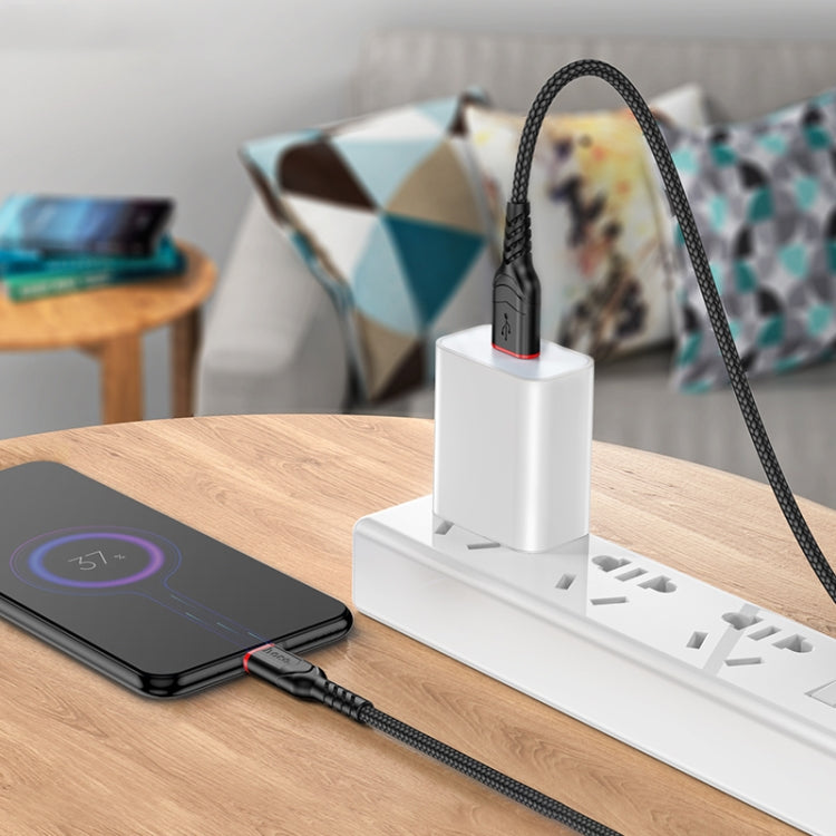 hoco X59 Victory 2.4A USB to Micro USB Charging Data Dable, Length:2m(Red)