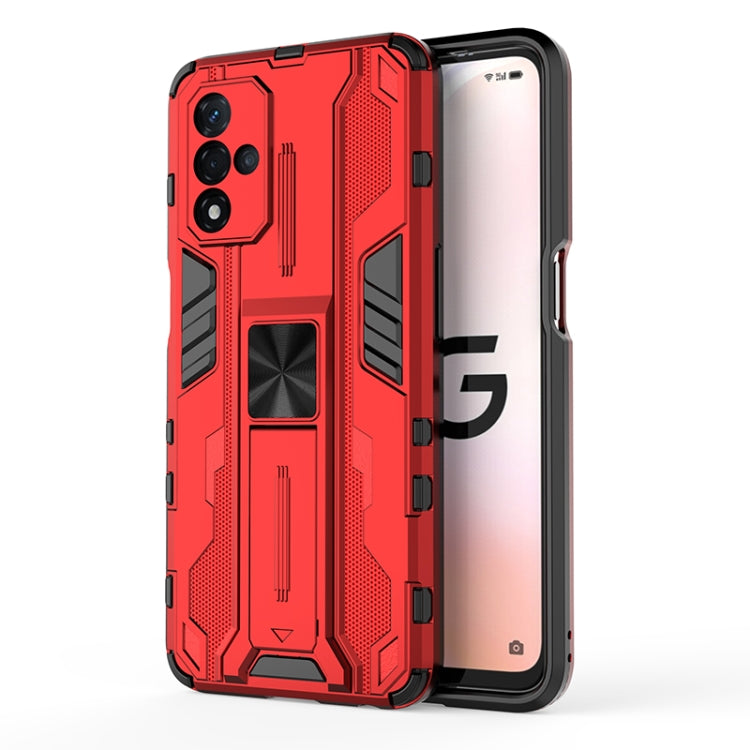 For OPPO A93S 5G Supersonic PC + TPU Shock-proof Protective Phone Case with Holder