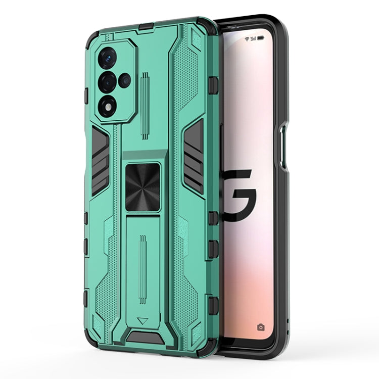 For OPPO A93S 5G Supersonic PC + TPU Shock-proof Protective Phone Case with Holder