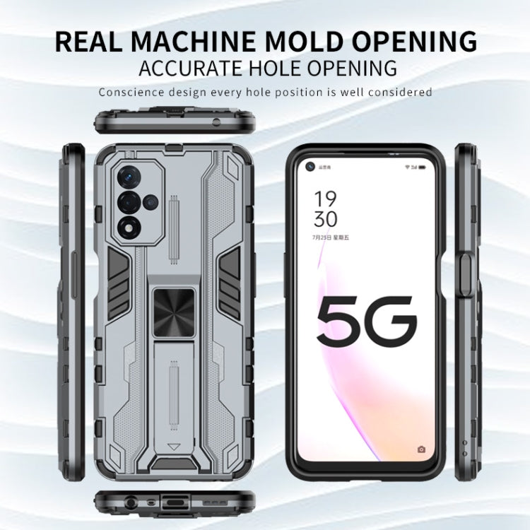 For OPPO A93S 5G Supersonic PC + TPU Shock-proof Protective Phone Case with Holder
