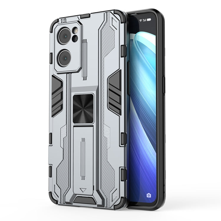 For OPP Reno7 5G Supersonic PC + TPU Shock-proof Protective Phone Case with Holder