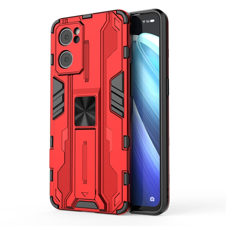 For OPP Reno7 5G Supersonic PC + TPU Shock-proof Protective Phone Case with Holder