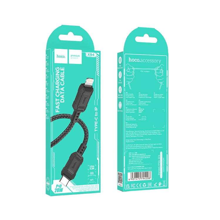 hoco X94 Leader PD 20W USB-C / Type-C to 8 Pin Charging Data Dable, Length:1m