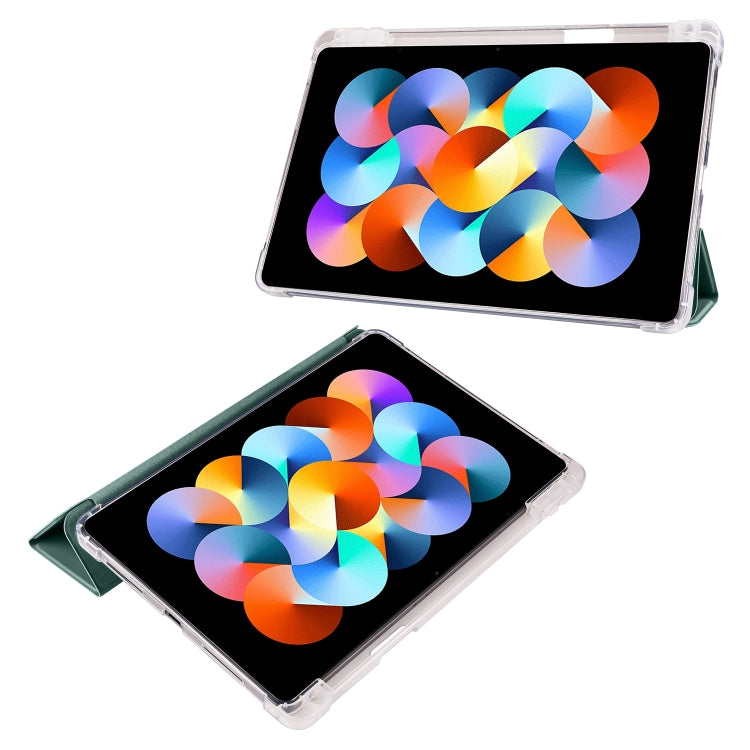For Xiaomi Pad 5 Pro 12.4 3-fold TPU Leather Tablet Case with Pen Slot