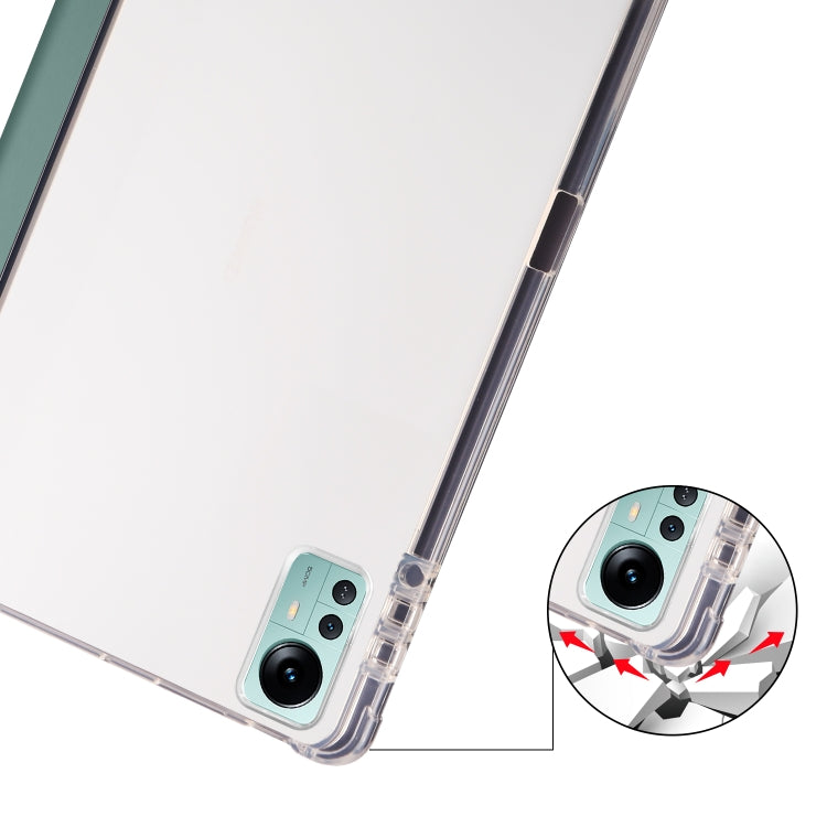 For Xiaomi Pad 5 Pro 12.4 3-fold TPU Leather Tablet Case with Pen Slot