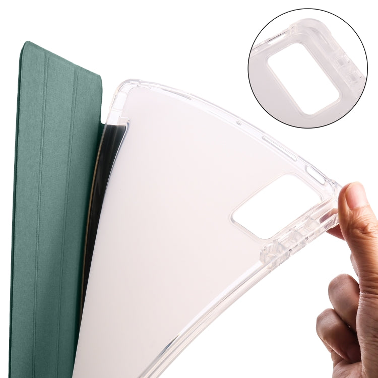 For Xiaomi Pad 5 Pro 12.4 3-fold TPU Leather Tablet Case with Pen Slot