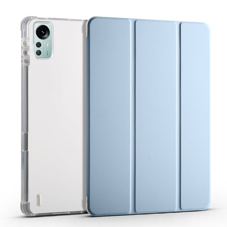 For Xiaomi Pad 5 Pro 12.4 3-fold TPU Leather Tablet Case with Pen Slot