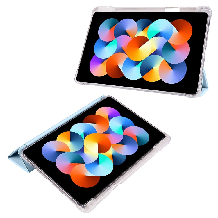 For Xiaomi Pad 5 Pro 12.4 3-fold TPU Leather Tablet Case with Pen Slot