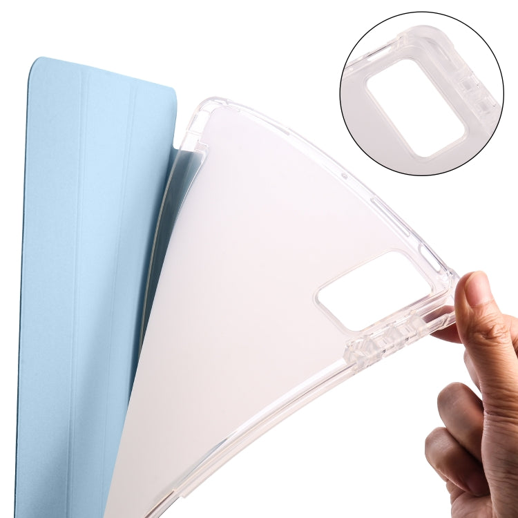For Xiaomi Pad 5 Pro 12.4 3-fold TPU Leather Tablet Case with Pen Slot