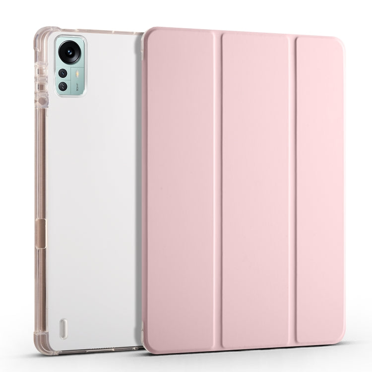 For Xiaomi Pad 5 Pro 12.4 3-fold TPU Leather Tablet Case with Pen Slot