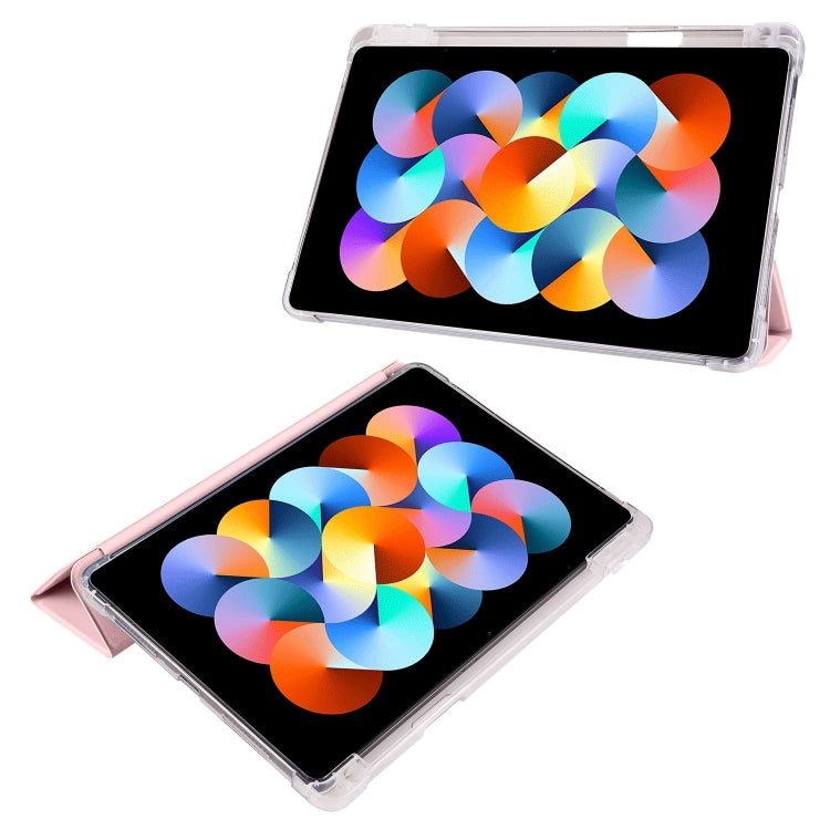 For Xiaomi Pad 5 Pro 12.4 3-fold TPU Leather Tablet Case with Pen Slot