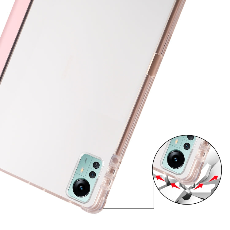 For Xiaomi Pad 5 Pro 12.4 3-fold TPU Leather Tablet Case with Pen Slot