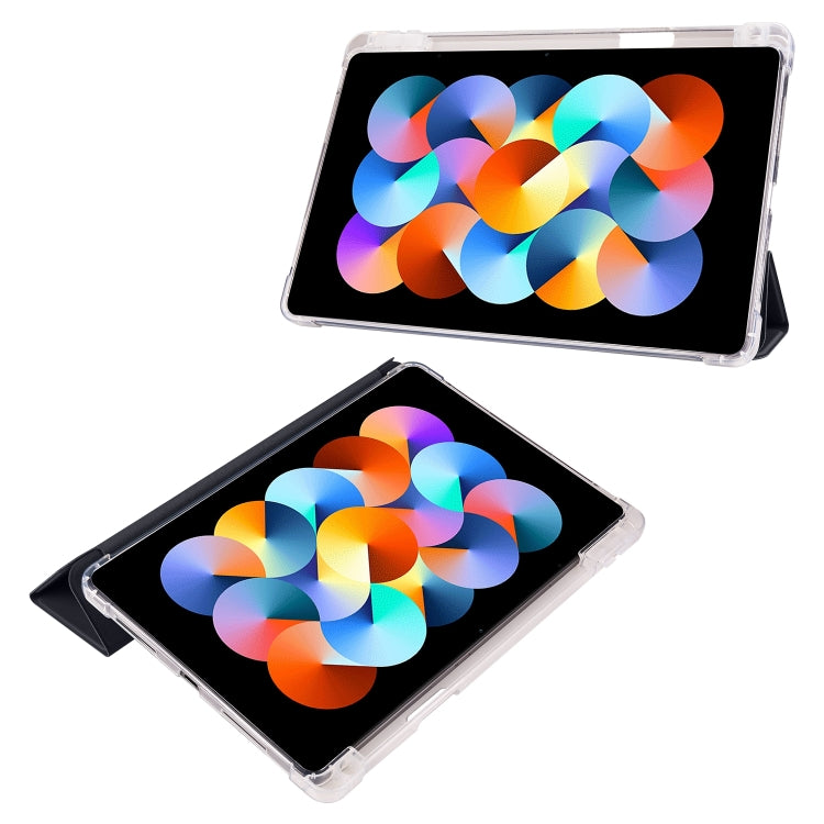 For Xiaomi Pad 5 Pro 12.4 3-fold TPU Leather Tablet Case with Pen Slot