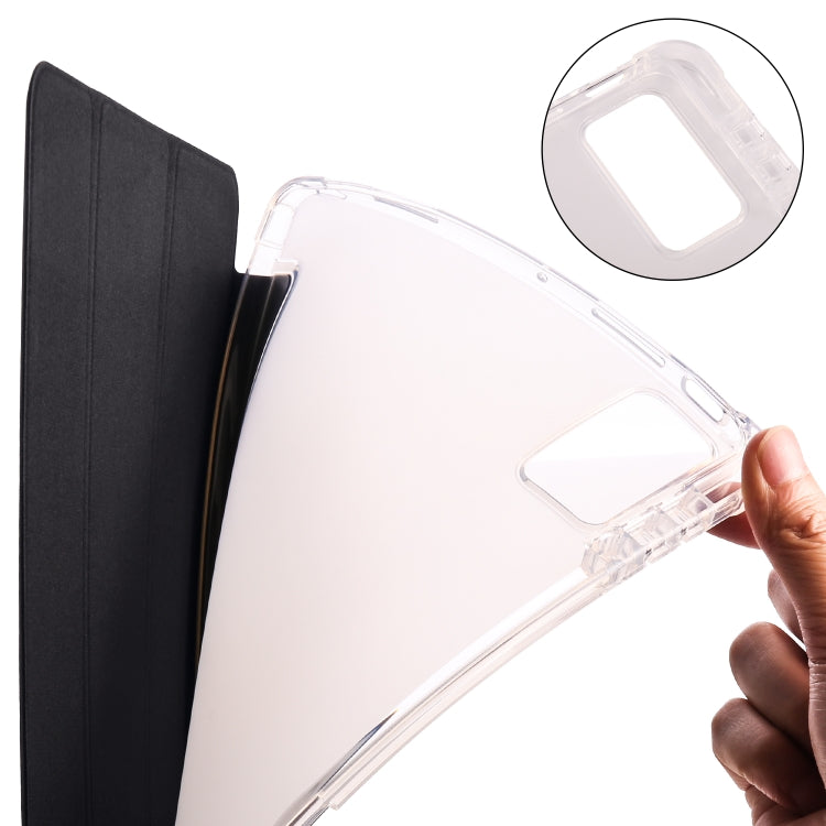 For Xiaomi Pad 5 Pro 12.4 3-fold TPU Leather Tablet Case with Pen Slot