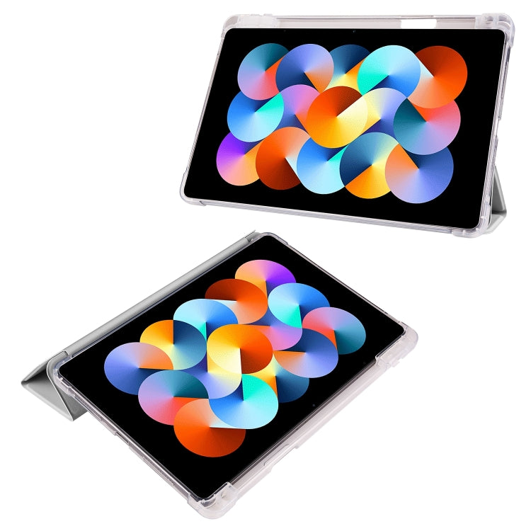 For Xiaomi Pad 5 Pro 12.4 3-fold TPU Leather Tablet Case with Pen Slot
