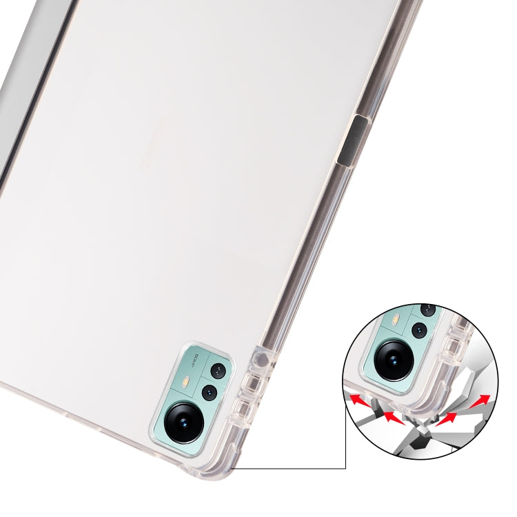 For Xiaomi Pad 5 Pro 12.4 3-fold TPU Leather Tablet Case with Pen Slot