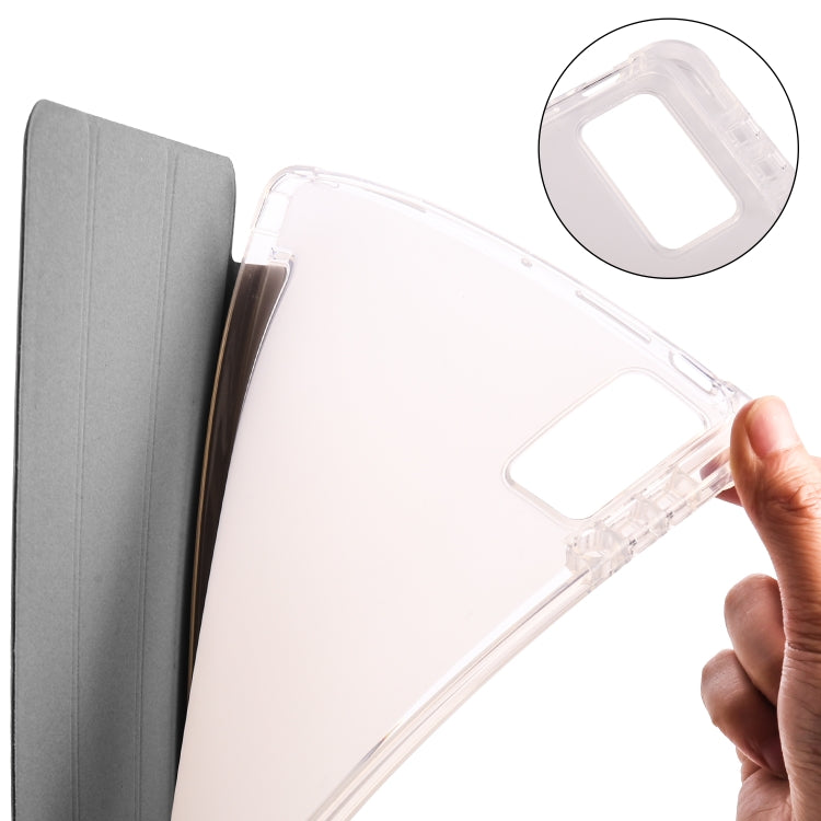 For Xiaomi Pad 5 Pro 12.4 3-fold TPU Leather Tablet Case with Pen Slot