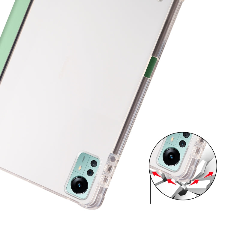 For Xiaomi Pad 5 Pro 12.4 3-fold TPU Leather Tablet Case with Pen Slot