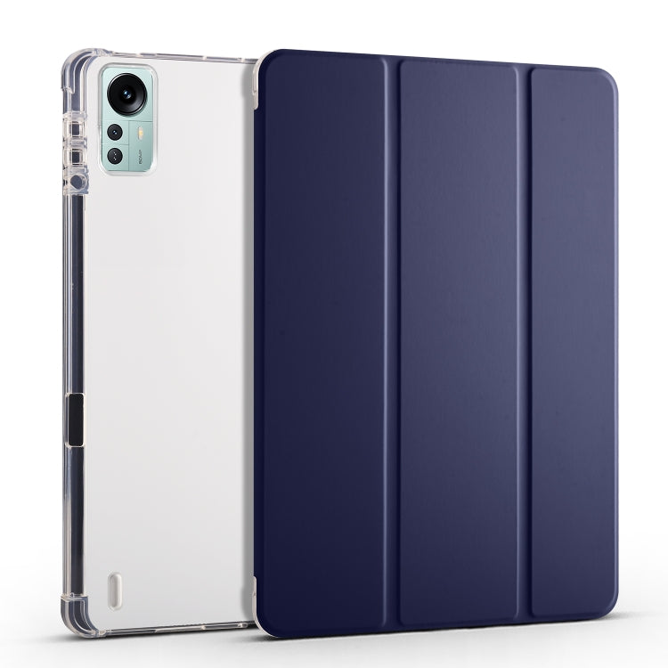 For Xiaomi Pad 5 Pro 12.4 3-fold TPU Leather Tablet Case with Pen Slot