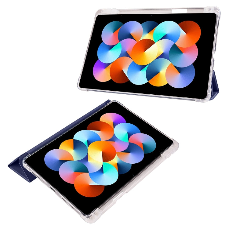 For Xiaomi Pad 5 Pro 12.4 3-fold TPU Leather Tablet Case with Pen Slot