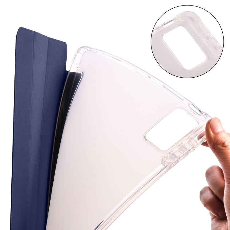 For Xiaomi Pad 5 Pro 12.4 3-fold TPU Leather Tablet Case with Pen Slot