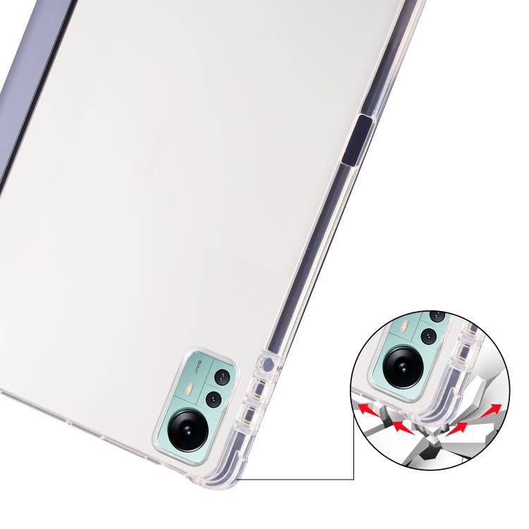 For Xiaomi Pad 5 Pro 12.4 3-fold TPU Leather Tablet Case with Pen Slot