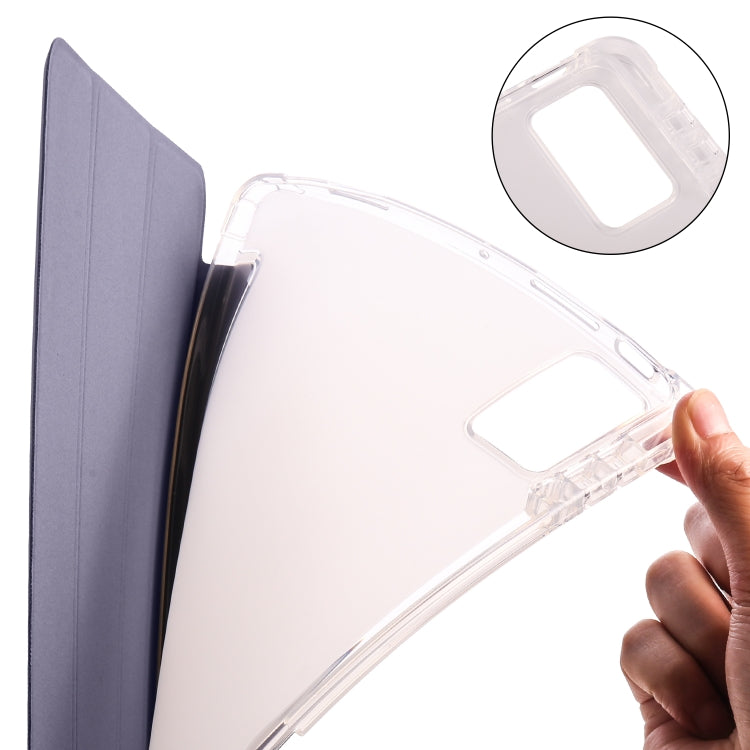 For Xiaomi Pad 5 Pro 12.4 3-fold TPU Leather Tablet Case with Pen Slot