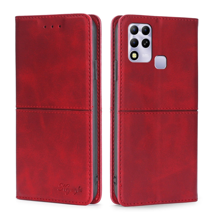 For Infinix Hot 11 RU Version Cow Texture Magnetic Horizontal Flip Leather Phone Case