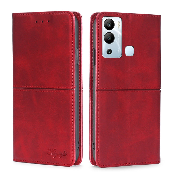 For Infinix Hot 12i Cow Texture Magnetic Horizontal Flip Leather Phone Case