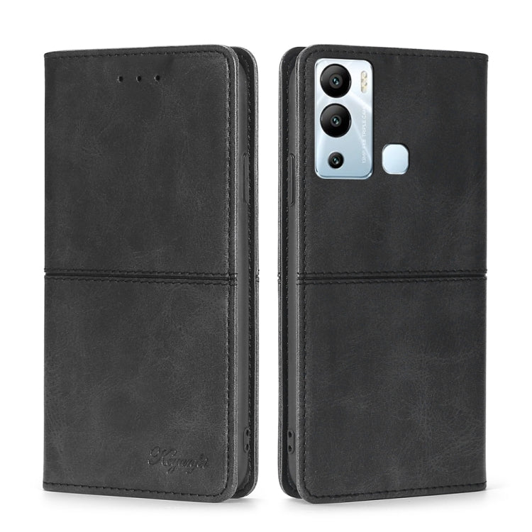 For Infinix Hot 12i Cow Texture Magnetic Horizontal Flip Leather Phone Case