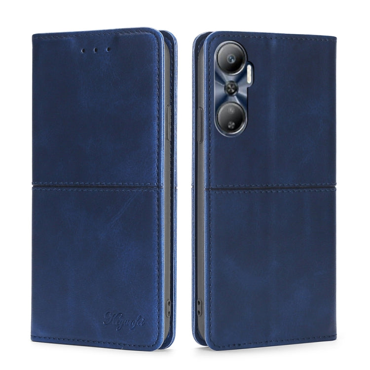 For Infinix Hot 20 4G Cow Texture Magnetic Horizontal Flip Leather Phone Case