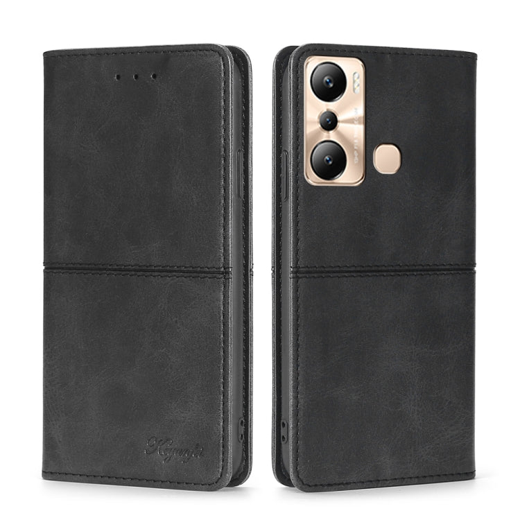 For Infinix Hot 20i Cow Texture Magnetic Horizontal Flip Leather Phone Case