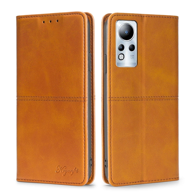 For Infinix Note 11 Cow Texture Magnetic Horizontal Flip Leather Phone Case