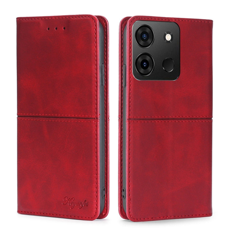For Infinix Smart 7 Cow Texture Magnetic Horizontal Flip Leather Phone Case