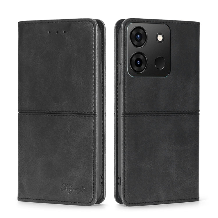 For Infinix Smart 7 Cow Texture Magnetic Horizontal Flip Leather Phone Case