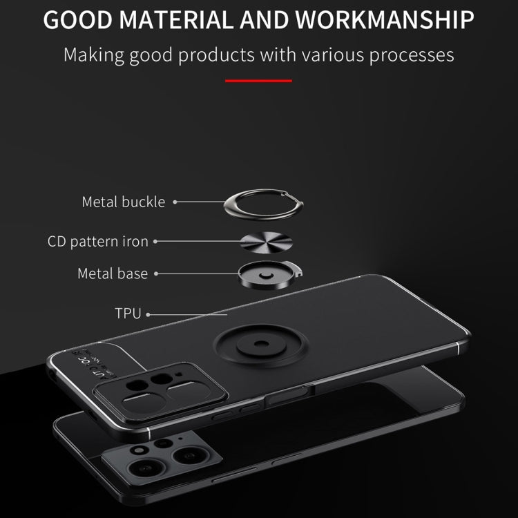 For Xiaomi Redmi Note 12 4G Global Metal Ring Holder TPU Phone Case