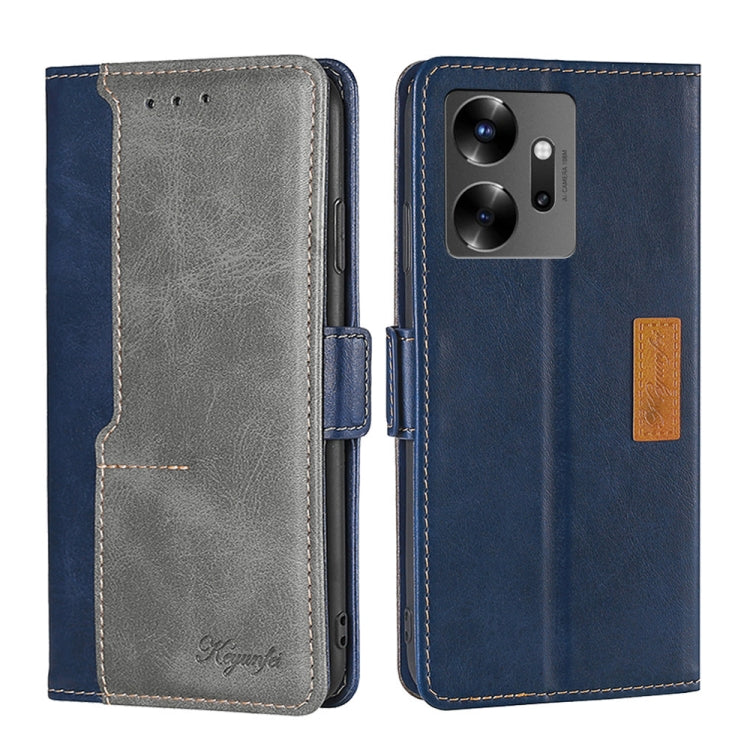 For Infinix Zero 20 Contrast Color Side Buckle Leather Phone Case