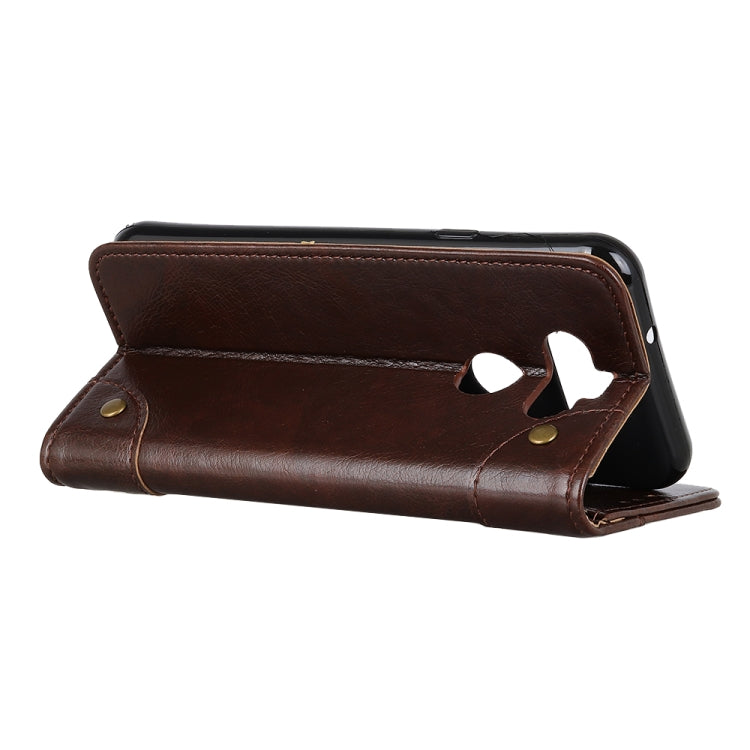 For LG K31 / Aristo 5 Copper Buckle Nappa Texture Horizontal Flip Leather Case with Holder & Card Slots & Wallet