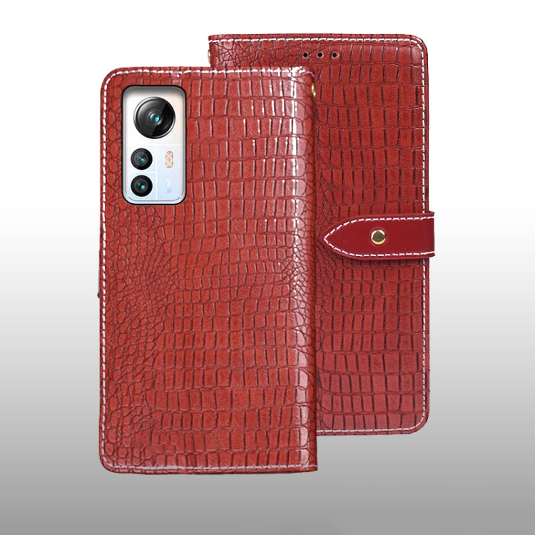 For Blackview A85 idewei Crocodile Texture Leather Phone Case